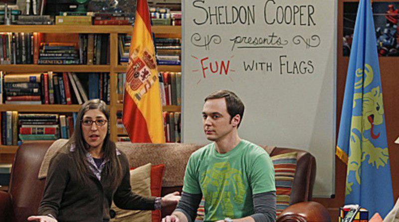 Denuncian a The Big Bang Theory por mofarse de la bandera española en Diversión con Banderas